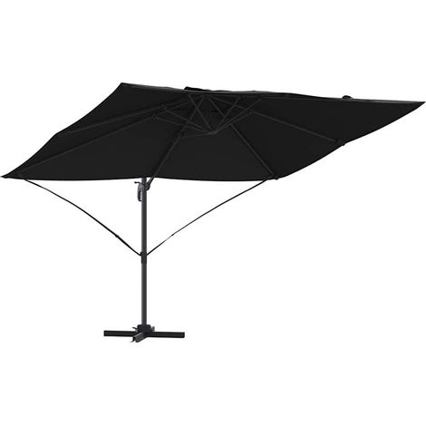 Parasol Noir 351 x 250 x 260 cm Polyester et Aluminium (1/5)