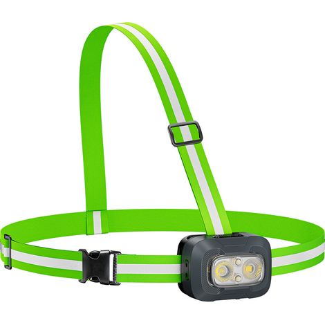 Lampe de sécurité réfléchissante A39, gris, 1500 mAh, bande LED pour course à pied, vélo et activités de plein air, haute visibilité nocturne (1/4)