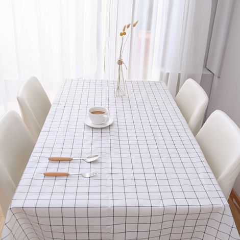 PVC-Tischdecke, ölbeständig, für Ess- und Beistelltische, schwarz-weiß kariert (1/5)
