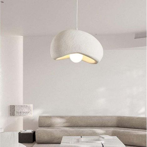 Pendant Light for Bedroom, Living Room, Dining Room, Hallway, Japanese Style Wabi-Sabi, LED Chandeliers, Polystyrene Lampshade and Creative, Bar, Ceiling Light, Modern Lighting Fixture (30cm) MUMU (1/4)