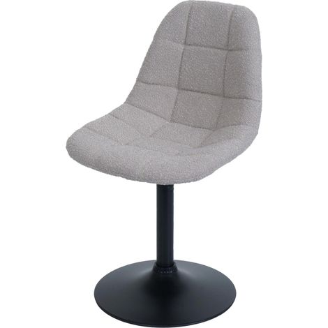 Chaise de salle à manger HWC-A60, chaise de cuisine chaise pivotante, acier MVG tissu/textile bouclé (450g/m²) taupe (1/2)