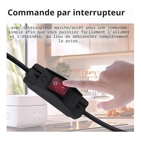 Short Schuko Extension Cable with Switch Outdoor Extension Cable with Schuko Socket 3 x 1.5 mm² 16 A 250 V IP44 for Home Office Outdoor Black (1/4)