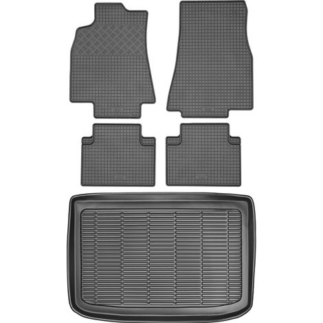 Juego de alfombrillas de goma para coche y maletero para Mercedes Clase A W169 Hatchback (2004-2012).