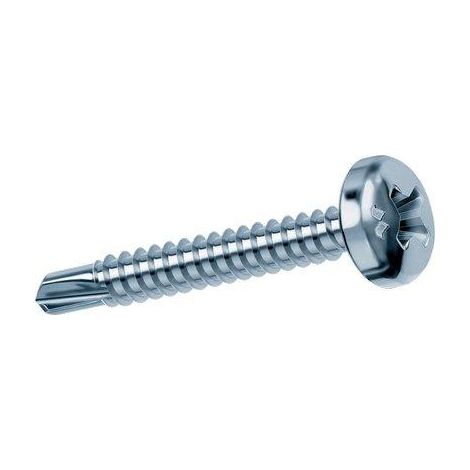 VITE AUTOPERFORANTE TC DRILLEX MUSTAD - CAVA PH ZINC BIANCA/CHROM MM 4,8X25 CF=PZ 500- 1 confezioni
