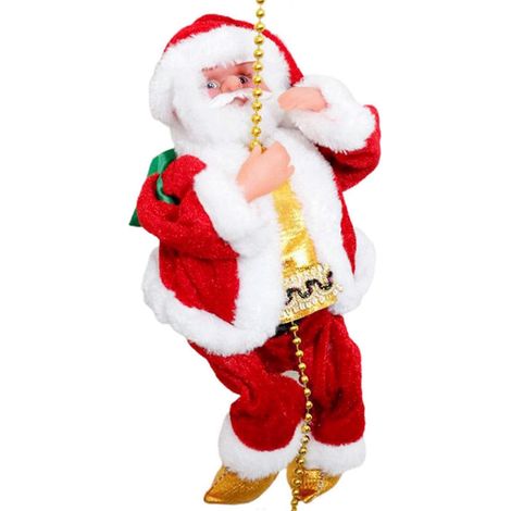 Décorations de Noël, corde d'escalade automatique du Père Noël, compatible avec la maison, l'intérieur, les magasins, les cadeaux de Noël, les décorations murales et les vitrines. (1/5)