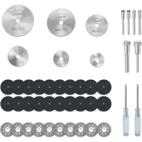 Lame de scie à bois en acier à grande vitesse de lame de coupe de diamant de 44PCS (1/4)