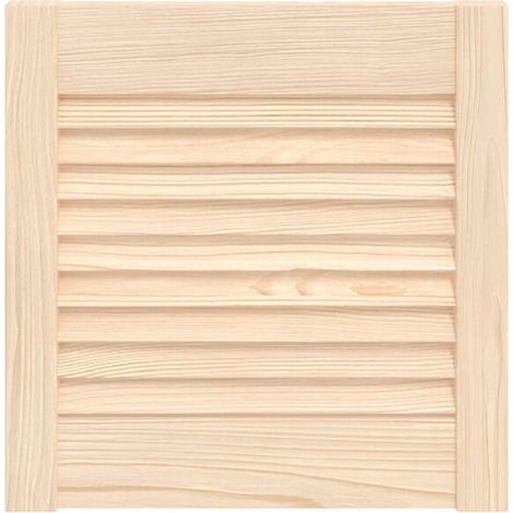 Portes de placard à persiennes, 39,5 x 39,4 cm, en pin massif.