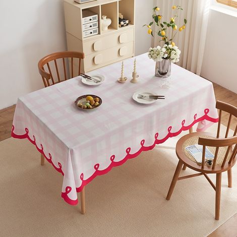 Milkshake à la fraise 40x60cm Nappe, nappe décorative à carreaux, nappe pour table basse de forme irrégulière, nappe pour table à manger, nappe pour table d'étalage (1/5)