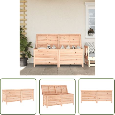 The Living Store Boîte de rangement de jardin 150x50x56,5 cm bois massif sapin - Boîte De Rangement Jardin - Coffre De Jardin - Rangement Extérieur - Meuble De Jardin - Bois Massif (1/6)