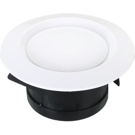 Grille d'aération ronde de 20 cm (6 pouces), diffuseur de plafond réglable, en ABS, blanche, pour salle de bain, cuisine et salon (1/5)