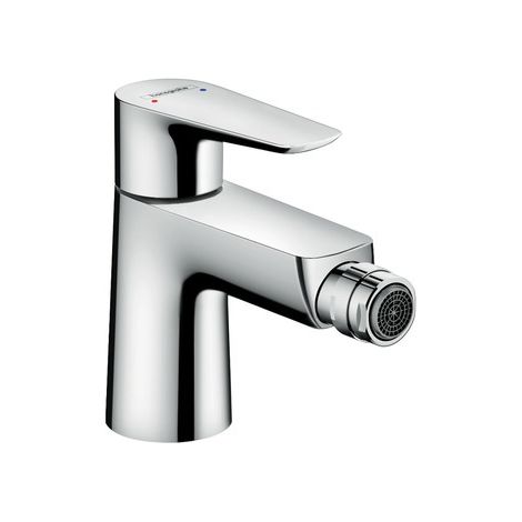 Mezclador monomando de bidé con desagüe de metal cromado - Hansgrohe Talis