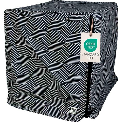 Rough Gem Housse de Cage pour Chien de 76,2 cm, la Housse de Niche de Taille Moyenne Mesure 76,2 x 53,3 x 61 cm, Deux Portes enroulables, fabriquée à partir de 100% Coton Lavable en (1/5)