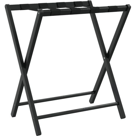 Soporte para maletas bambú negro 68,5x38x58 cm vidaXL