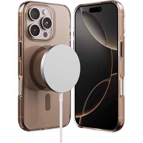 Funda Crong Clear MAG Pro para iPhone 16 Pro MagSafe (Desierto) (1/5)