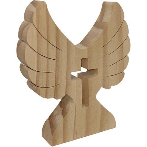 Regalo de bautizo de madera tallada, tipo D, adorno, artesanía para niños (1/5)