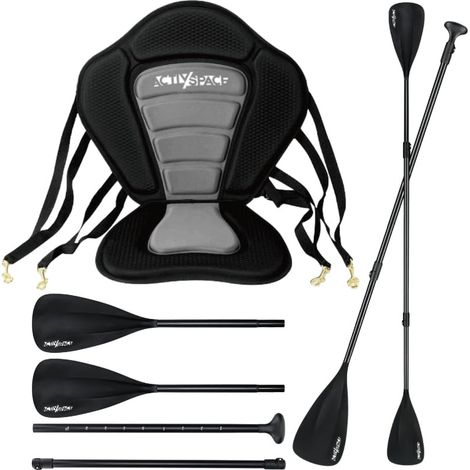 Set composto da pagaia e sedile per tavola SUP (Stand Up Paddle).