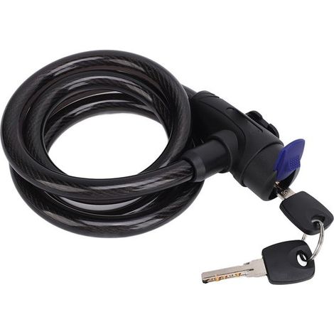 Candado para bicicleta, Candado de cable antirrobo para bicicleta de montaña, Incluye 2 llaves, Cierre de seguridad suave, cercas y portones (1/5)