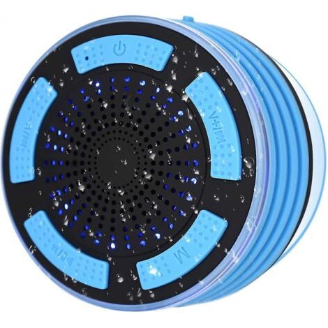 Haut-parleur Bluetooth étanche, Portable, sans fil, avec basses Hd, Radio fm, effet Led coloré, forte adhérence
