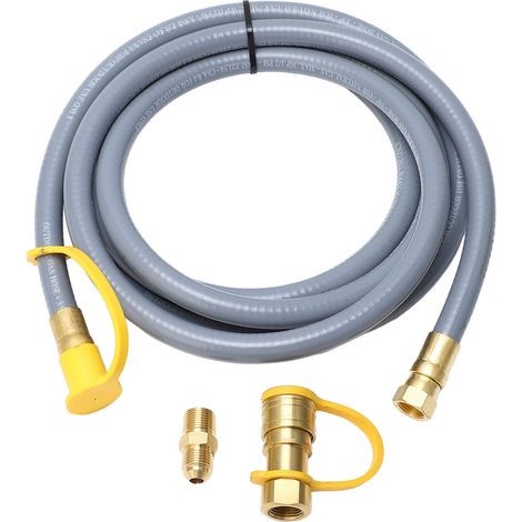 3.66m 3/8in RV Gasoline Extension Hose Fittings Quick Connect Gasoline Tank Gas Line Hose with Male Connector for RV (1/5)