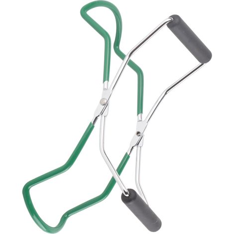 Multifunktionale Topfzange aus Edelstahl und PP, hitzebeständiger Teller, praktisches Küchenutensil, grüne Farbe (1/5)