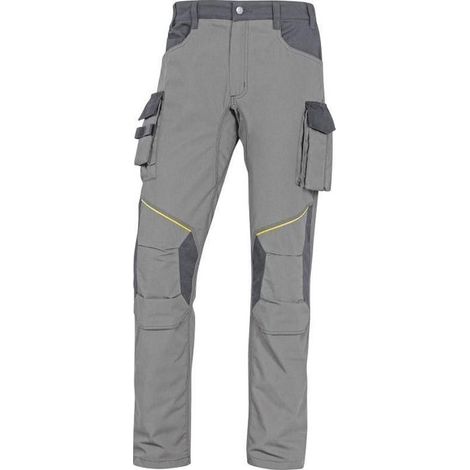 Delta Plus MCPA2GR3X MCPA2 Pantaloni da Lavoro Ripstop 260 g-m² 13 Tasche Tessuto 65% Poliestere 35% Cotone Taglia 3XL colore Grigio