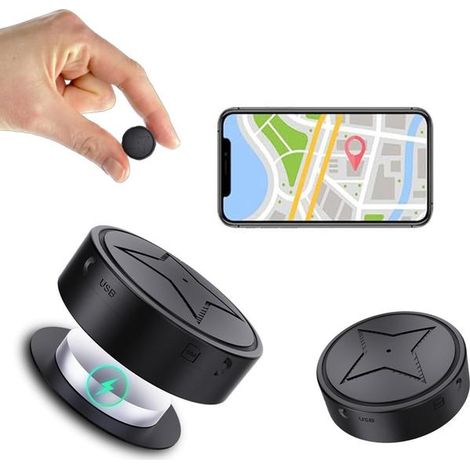 Traceur GPS pour véhicules, modèle 2025, sans abonnement, puissant traceur magnétique anti-perte, le plus petit localisateur GPS R (1/5)