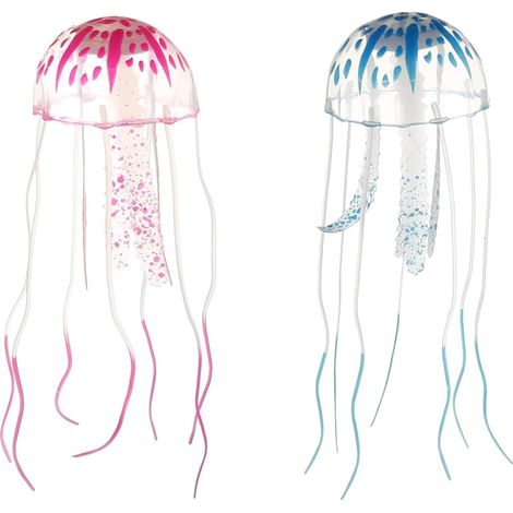 2Pcs Fish Tank Jellyfish Decoration Aquarium Decorations Colorful Jellyfish Ornament with Luminous Effect Luminous Ellyfish Fish Tank Decorations for Various Aquariums (1/5)