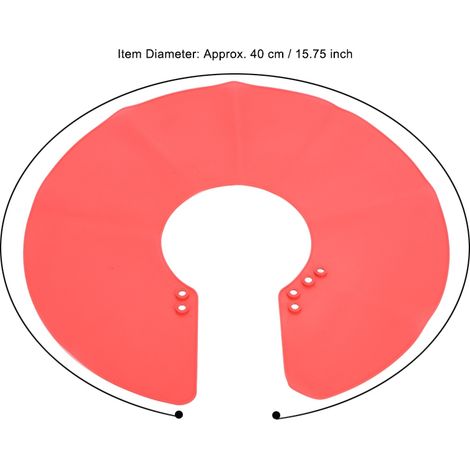 Cape de coiffure souple pour les épaules, fermeture magnétique, tour de cou (rouge) (1/5)