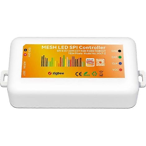 Contrôleur LED intelligent Tuya X7 coloré, synchronisation musicale, activation sonore, micro, modulateur de lumière RGB, ZIGBEE (1/5)