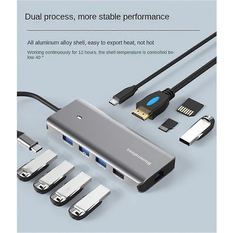 Aluminium USB-C auf 10-in-1-Hub (1/5)