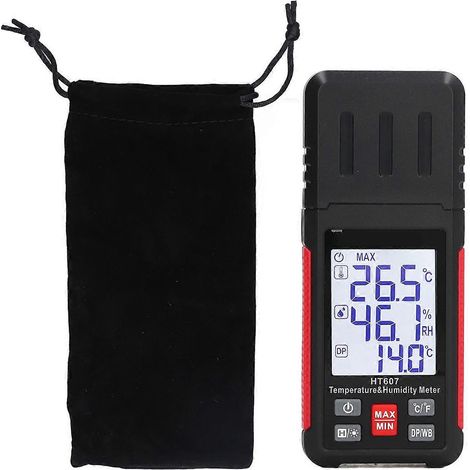 Handliches Temperatur- und Feuchtigkeitsmessgerät mit hoher Genauigkeit, ABS-Hygrometer, Thermometer und Temperaturanzeige