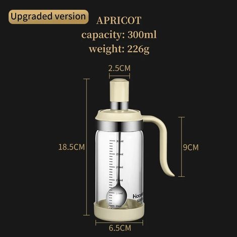(1 pot à épices beige de 300 ml avec poignée) Boîte à épices, rangement, avec cuillère (1/3)