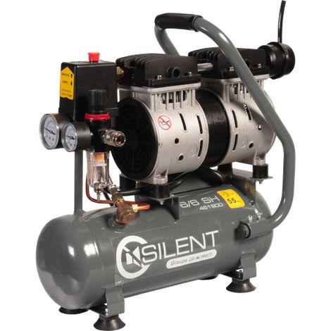 Compressore Silent 6/6 SH LACME 6 m³/h monofase - 6 L 8 bar - 461900 (1/2)