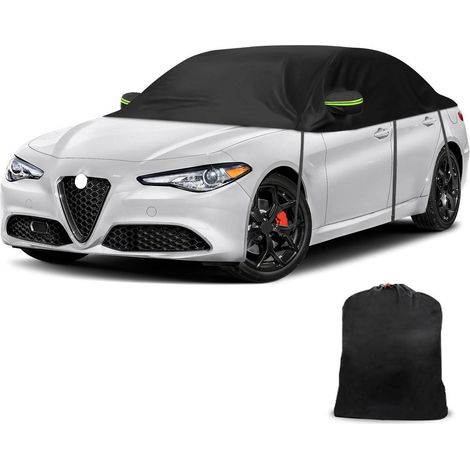 Halbe Autoabdeckung für Alfa Romeo Giulia 2016-2025, wasserdicht, winddicht, mit Reflektoren (1/5)