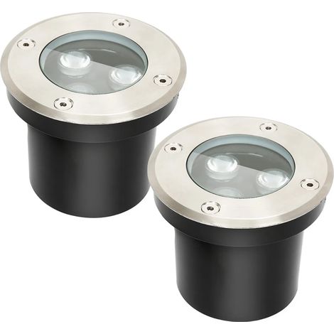 Fiqops 2x 3W Lampadaire LED IP67 Spot encastré (1/5)
