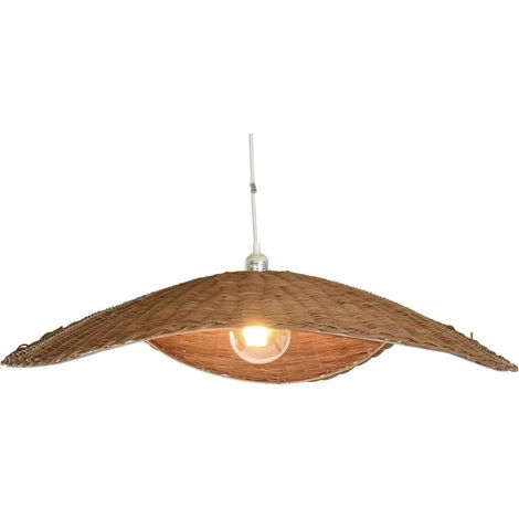 Home Heavenly® - Lámpara de techo balinesa OHANA, colgante redondeada de ratán, 78,5 cm de diámetro.  Ratán (1/5)