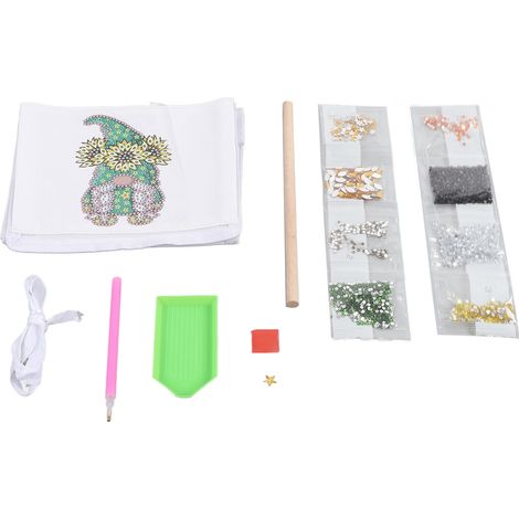 Sac de rangement suspendu 3 compartiments pliable avec motif strass peinture DIY, organisateur mural pour porte (1/5)