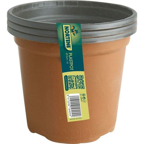 Plastpot 3 Vasi Rotondi D.13cm - Nortene