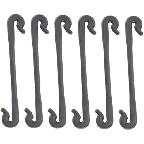 Lot de 100 clips de plantes clips de support de vignes de légumes noirs pour soutenir les tiges de raisin ajuster le jardin réutilisable (1/5)
