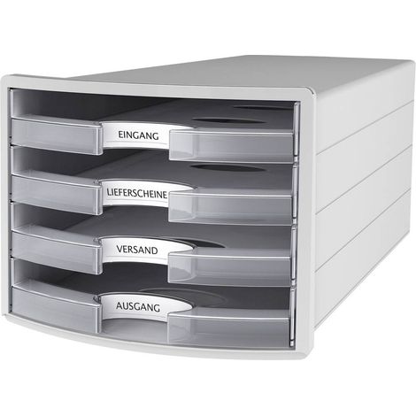 HAN IMPULS 2.0 1013-63 Cassettiera Grigio luminescente DIN A4, DIN C4 Numero cassetti: 4 (1/5)