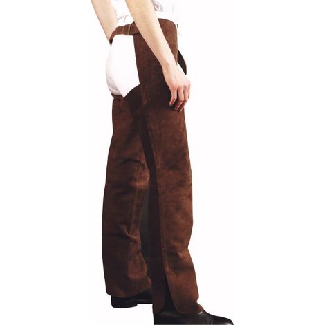 XXS, Marron: Chaps western en daim avec fermeture éclair