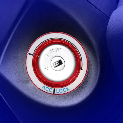 Anneau lumineux pour contacteur de voiture, garniture circulaire pour serrure de clé, compatible Ford Focus 2005-2018, rouge, kit de décoration intérieure (1/5)