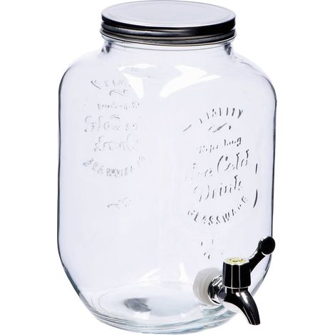 Regalo Italiano Dispenser 4 Lt H 25 m 16 x 21 Cm Vetro Latta