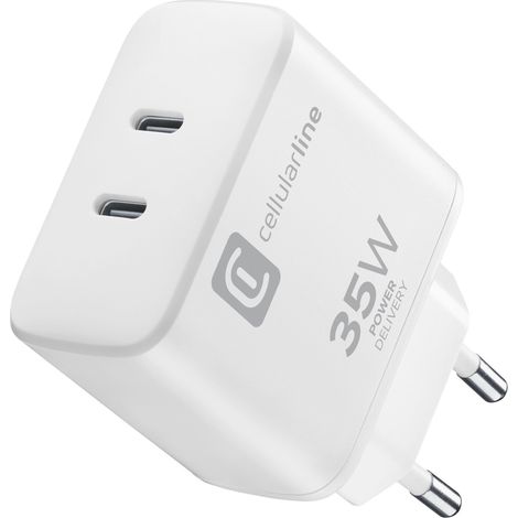 Cellularline Dual Charger 35W Universel Blanc Secteur Intérieur