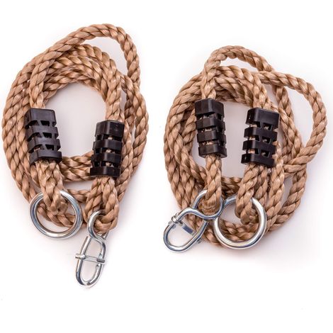 Jeu de cordes : 2 x cordes d'extension réglables pour balançoire de 110 à 180 cm avec suspension