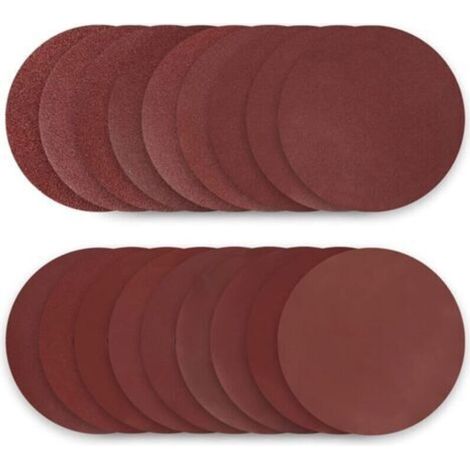 180-mm-Schleifscheiben, 50-teiliges Schleifscheiben-Set, Schleifpapierkörnung 40/60/80/100/120/150/180/240/320/400 Graindyk- (1/4)