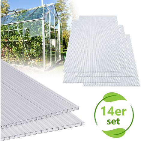 TolleTour 14 lastre alveolari in policarbonato trasparente da 4 mm, 60,5 x 121 cm, 10,25 m² (1/5)