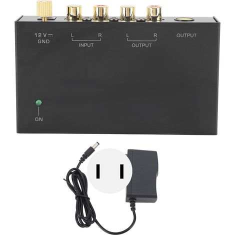 Préamplificateur Phono Métal AC 100‑240V pour Platines Vinyl et Tourne-disques, Prise US (1/5)