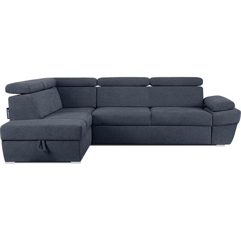 KONSIMO RATLO Ecksofa , Schlaffunktion, 4 /5  Sitzer, Bettkasten, dunkelblau (1/5)