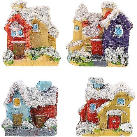 Lot de 4 mini maisons de Noël (1/3)